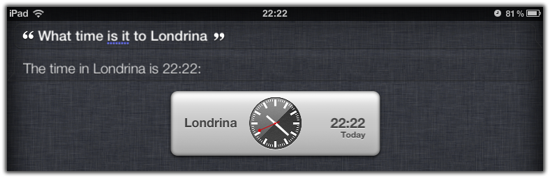 Tempo no Siri
